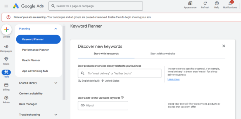 Google Keyword Planner