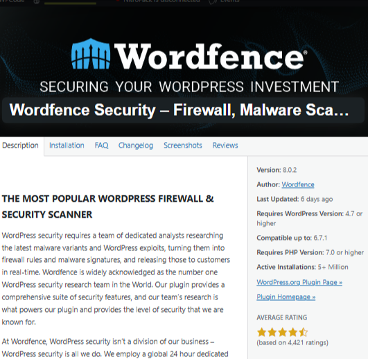 Install a WordPress security plugin