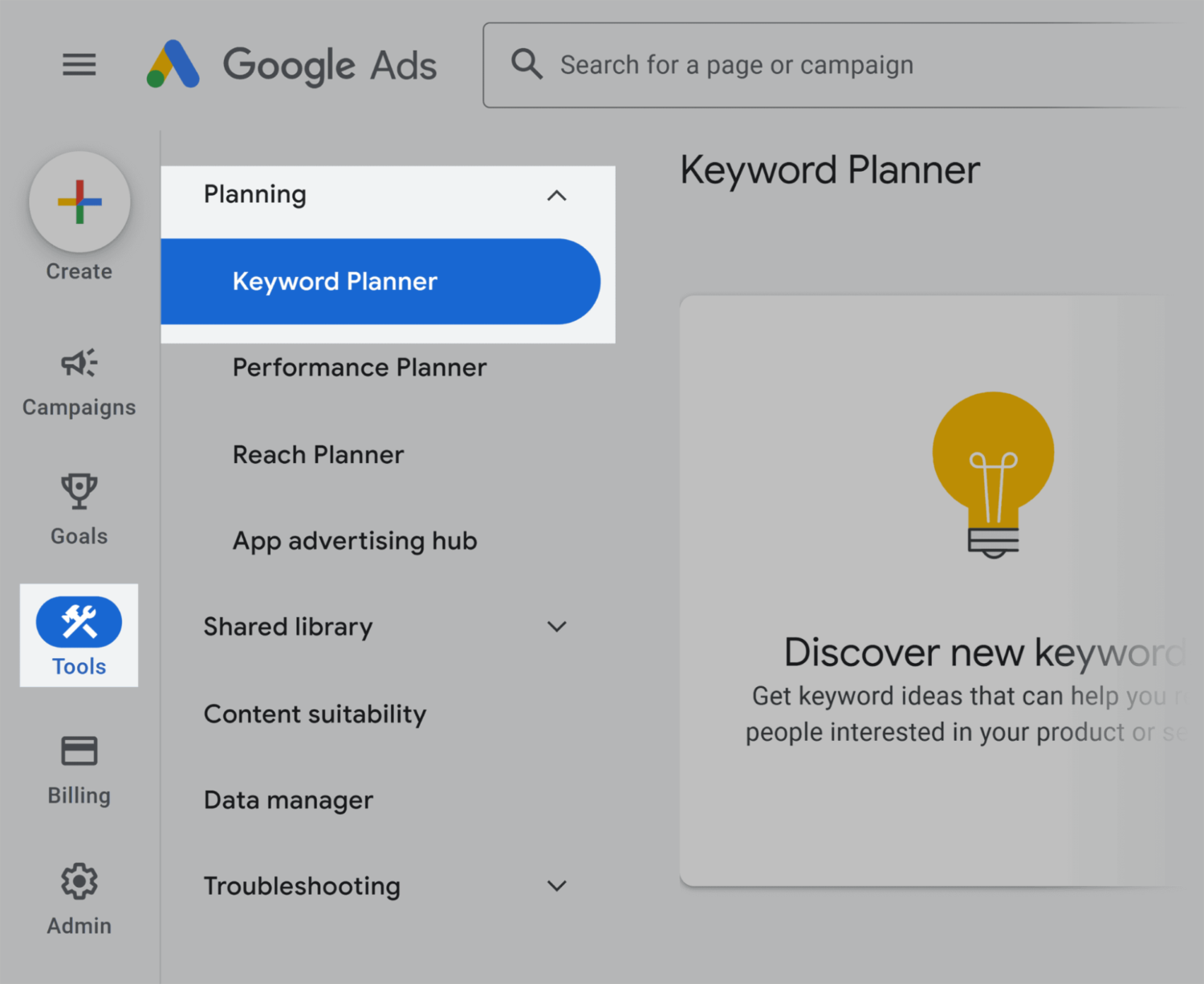 Google Keyword Planner