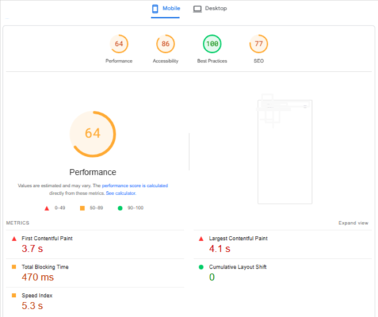 Page speed optimization